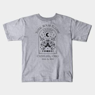 Total Solar Eclipse Cleveland, Ohio 4-8-24 Kids T-Shirt